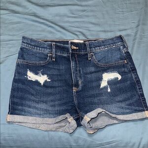 Denim Blue Distressed Girl’s Shorts